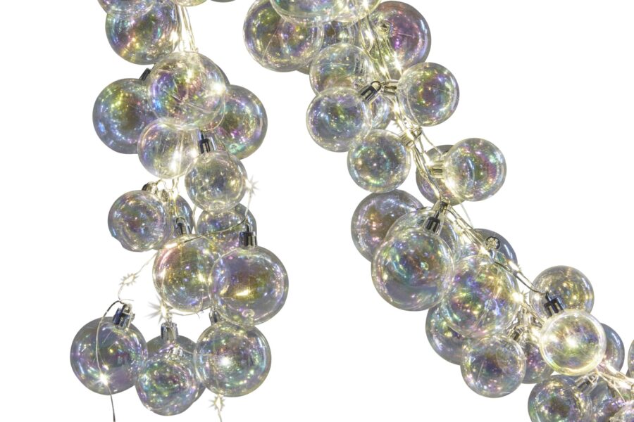 1.9m Clear Bauble Cascade lights